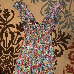 Multi colored flower spring dress